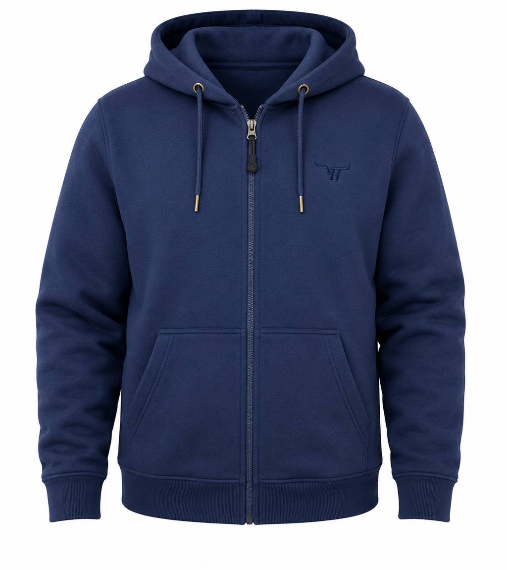 Hoodie - Navy (Zip)