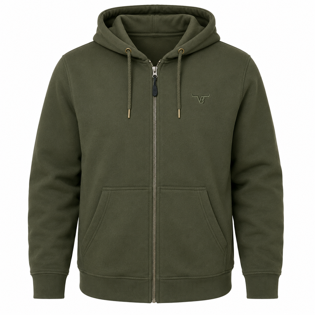 Hoodie - Olyf (Zip)